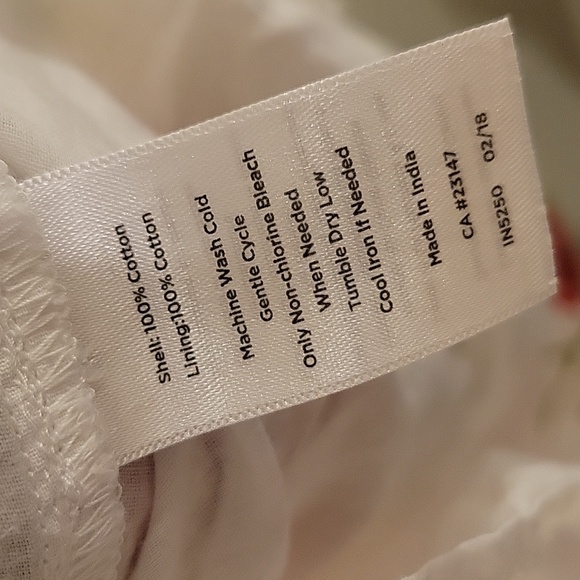 ❤️ TALBOTS COTTON FLORAL DRAGONFLY PRINT SPLIT NECK TOP, LARGE - Picture 6 of 7